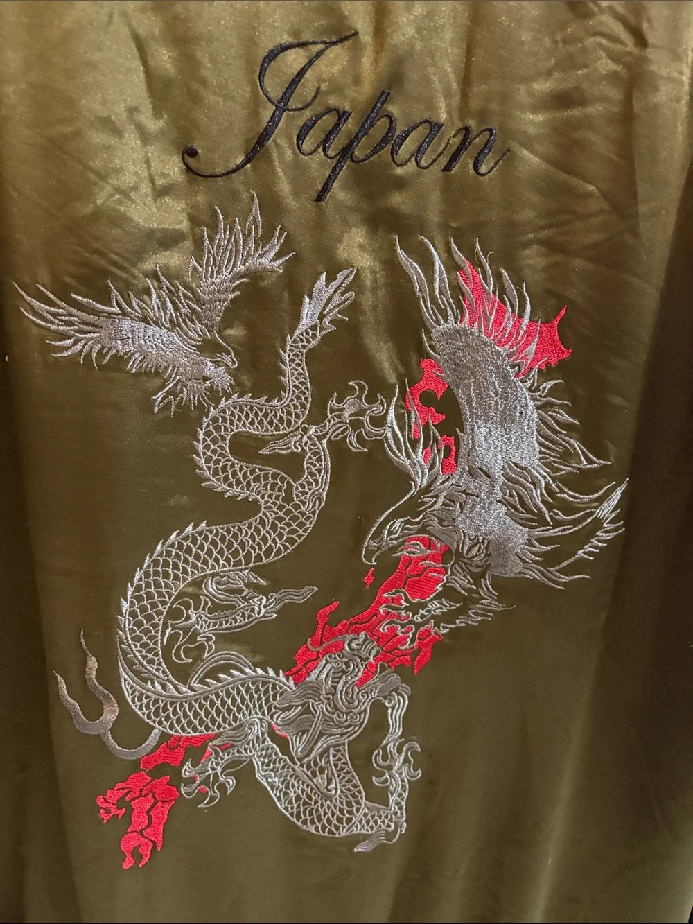 Standard Issue Olive and Black Embroidered Bomber Jacket